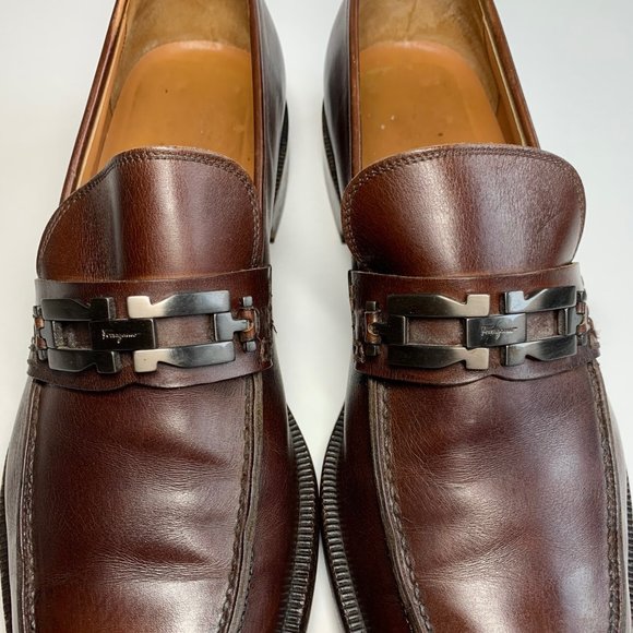 Salvatore Ferragamo Vintage Brown Leather Loafers main image 4
